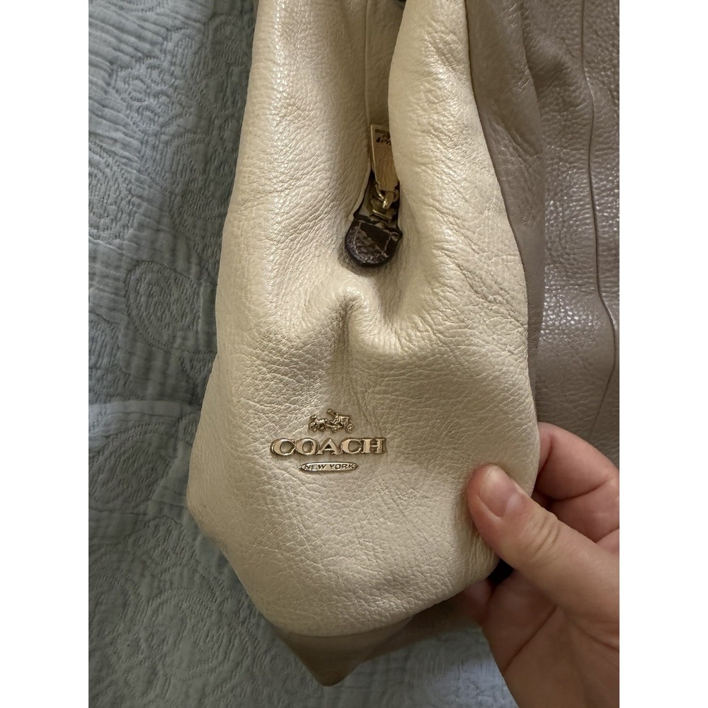Coach Bag Madison Leather Phoebe Shoulder Bag Y2K Vintage Grey Pebble Snake Hobo - Picture 12 of 13